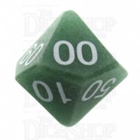 TDSO Aventurine Green 16mm Precious Gem Percentile Dice