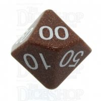 TDSO Goldstone Gold 16mm Precious Gem Percentile Dice