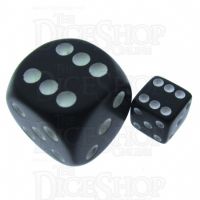Koplow Opaque Black & White Square Cornered 8mm D6 Spot Dice