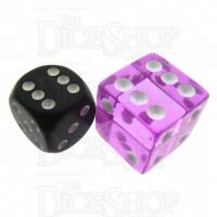 Koplow Transparent Orchid Square Cornered 19mm D6 Spot Dice