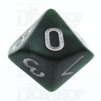 TDSO Pearl Green & White D10 Dice