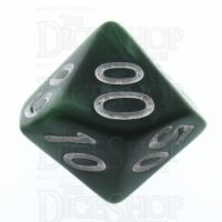 TDSO Pearl Green & White Percentile Dice