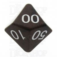 TDSO Obsidian Mahogany 16mm Precious Gem Percentile Dice