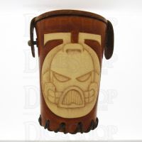 QD Space Marine Tan Leather Dice Cup