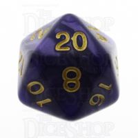 TDSO Pearl Purple & Gold D20 Dice