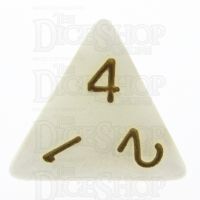 TDSO Pearl White & Gold D4 Dice