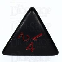 Koplow Opaque Black & Red D4 Dice