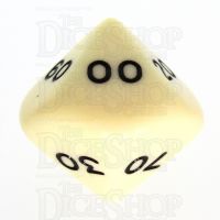 Koplow Opaque Ivory & Black Percentile Dice
