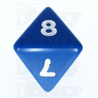 Koplow Opaque Blue & White D8 Dice