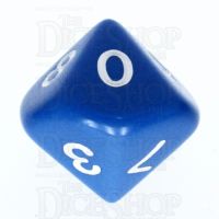 Koplow Opaque Blue & White D10 Dice
