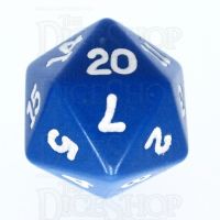 Koplow Opaque Blue & White D20 Dice
