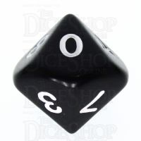 Koplow Opaque Black & White D10 Dice