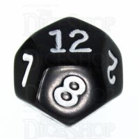 Koplow Opaque Black & White D12 Dice