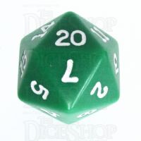 Koplow Opaque Green & White D20 Dice