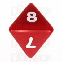 Koplow Opaque Red & White D8 Dice