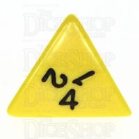 Koplow Opaque Yellow & Black D4 Dice