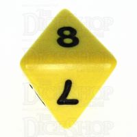Koplow Opaque Yellow & Black D8 Dice