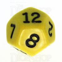 Koplow Opaque Yellow & Black D12 Dice