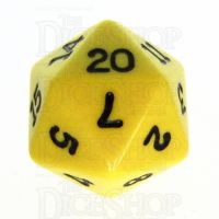 Koplow Opaque Yellow & Black D20 Dice