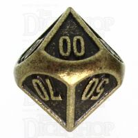 TDSO Metal Fire Forge Ancient Brass Percentile Dice