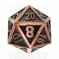 TDSO Metal Fire Forge Copper D20 Dice