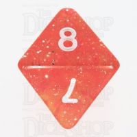 TDSO Galaxy Glitter Red & Yellow D8 Dice