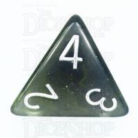 TDSO Galaxy Glitter Blue & Yellow D4 Dice