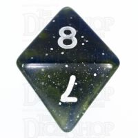 TDSO Galaxy Glitter Blue & Yellow D8 Dice