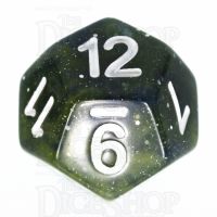 TDSO Galaxy Glitter Blue & Yellow D12 Dice