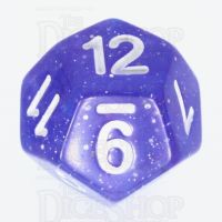 TDSO Galaxy Glitter Blue & Purple D12 Dice