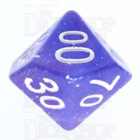 TDSO Galaxy Glitter Blue & Purple Percentile Dice