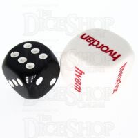 Koplow Opaque White Norwegian Interrogatory JUMBO 20mm D6 Dice