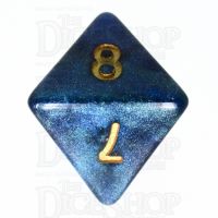 TDSO Galaxy Shimmer Blue & Green D8 Dice