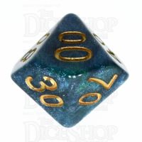 TDSO Galaxy Shimmer Blue & Green Percentile Dice