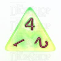 TDSO Duel Pearl Green & Yellow D4 Dice - Discontinued