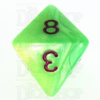 TDSO Duel Pearl Green & Yellow D8 Dice - Discontinued