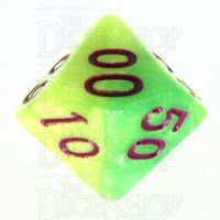 TDSO Duel Pearl Green & Yellow Percentile Dice - Discontinued