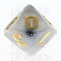 TDSO Duel Steel & White D10 Dice