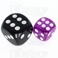 TDSO Glitter Purple 12mm D6 Spot Dice