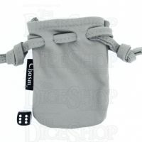 Chasm Pouch Silver Grey High Grade Leather Dice Bag