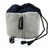 Chasm Vortex Huge Silver Grey High Grade Leather Dice Bag