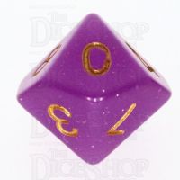 TDSO Translucent Glitter Purple D10 Dice