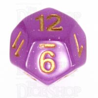 TDSO Translucent Glitter Purple D12 Dice