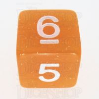 TDSO Translucent Glitter Orange D6 Dice