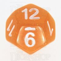 TDSO Translucent Glitter Orange D12 Dice