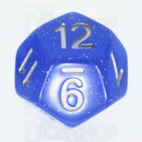 TDSO Translucent Glitter Blue D12 Dice