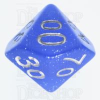 TDSO Translucent Glitter Blue Percentile Dice
