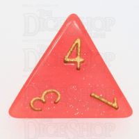 TDSO Galaxy Glitter Royal Orange D4 Dice