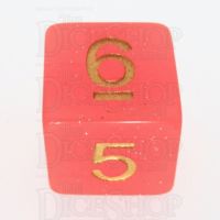 TDSO Galaxy Glitter Royal Orange D6 Dice