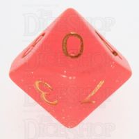 TDSO Galaxy Glitter Royal Orange D10 Dice